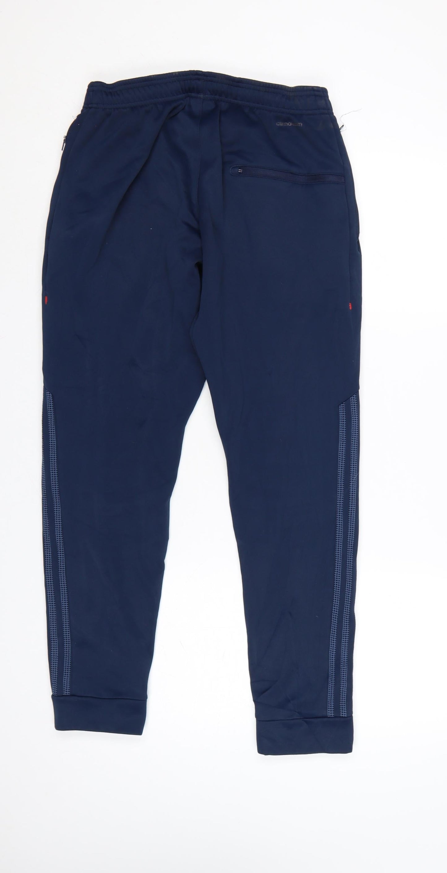 Adidas Men Blue Slim Fit Jogger Trousers Size S