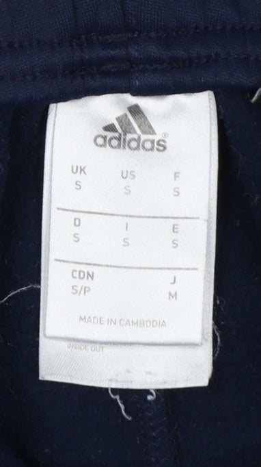 Adidas Men Blue Slim Fit Jogger Trousers Size S