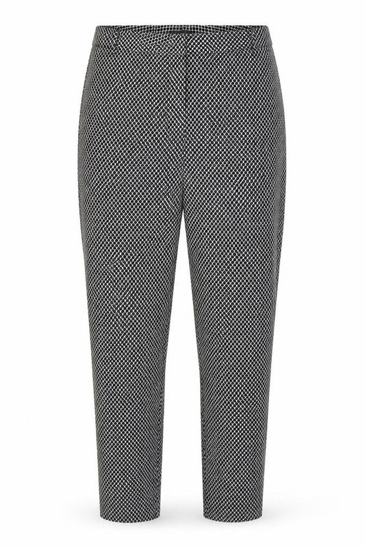 Marks and Spencer Womens Black White Geometric Trousers Size 14 Long
