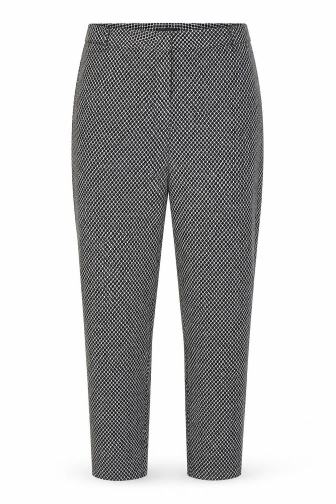 Marks & Spencer Womens Black White Geometric Trousers Size 14 Long