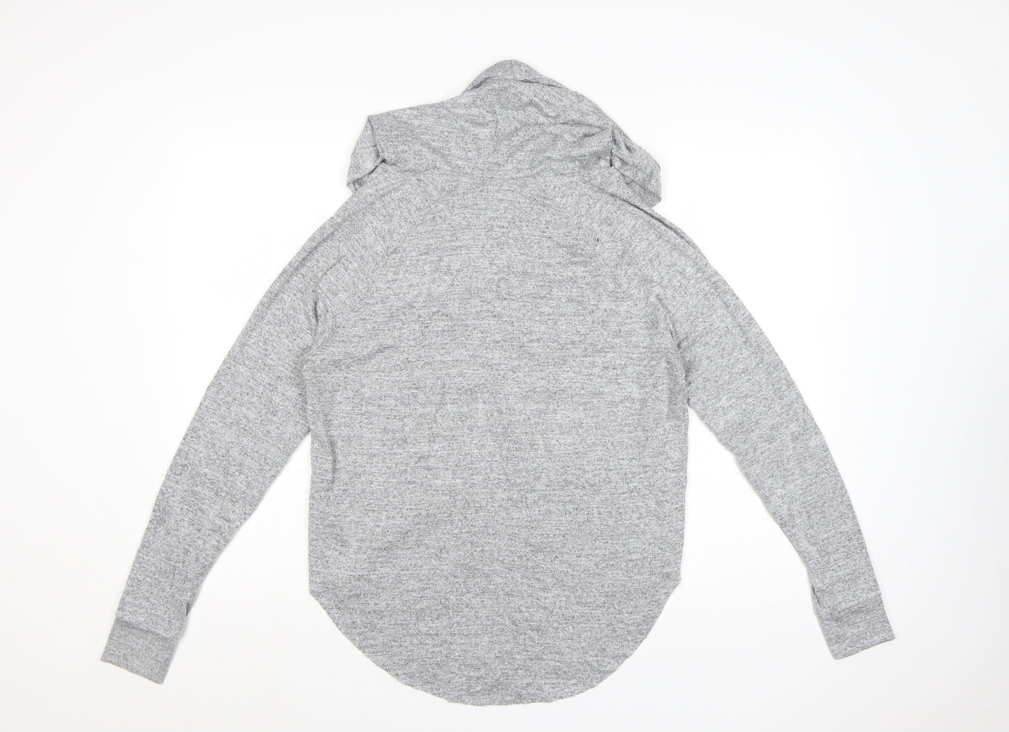 GAP Womens Grey XS Lace-Up Hoodie Pullover Long Sleeve Top