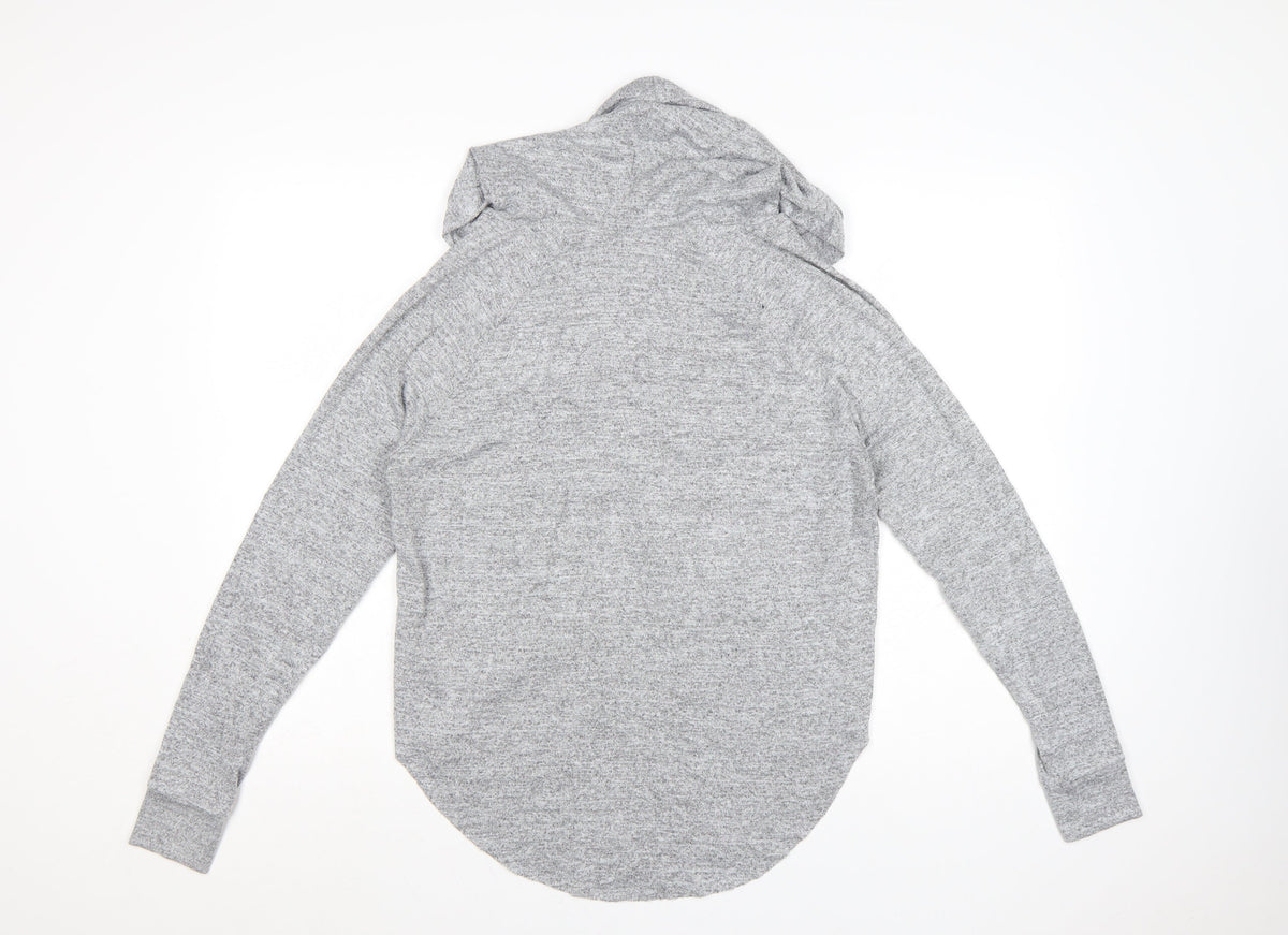 Gap Womens Grey XS Lace-Up Hoodie Pullover Long Sleeve Top