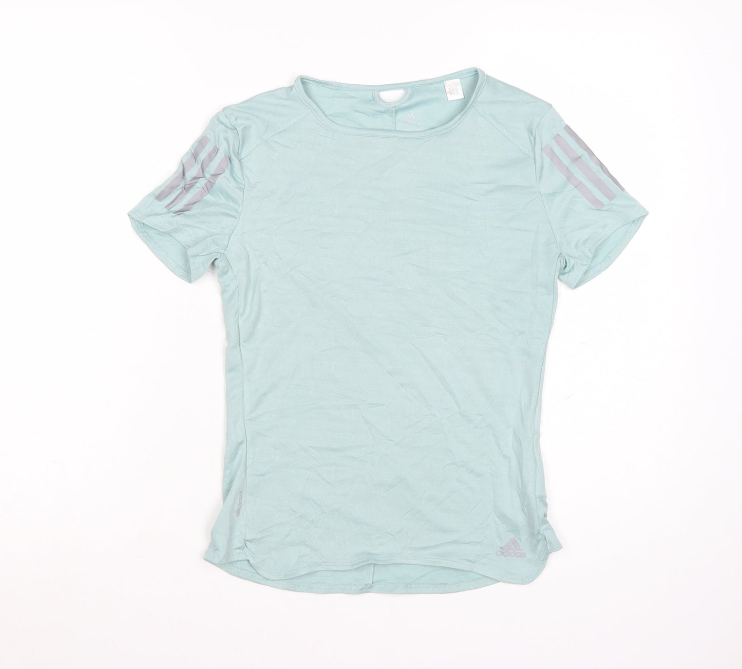 adidas Women Blue XS Climalite Running T-Shirt Lightweight Top