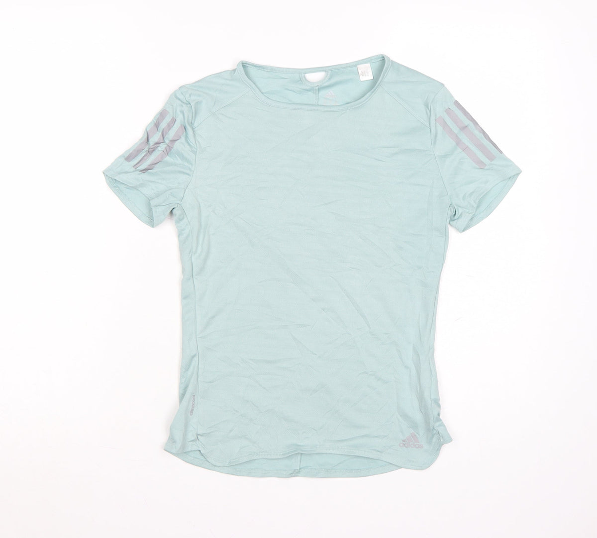 adidas Women Blue XS Climalite Running T-Shirt Lightweight Top