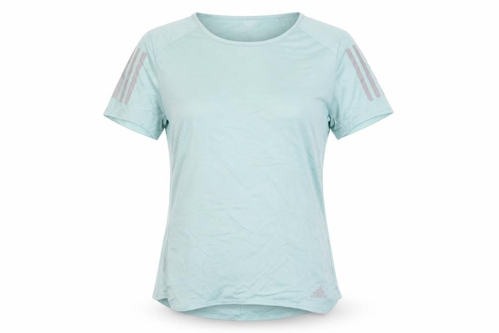 adidas Women Blue XS Climalite Running T-Shirt Lightweight Top