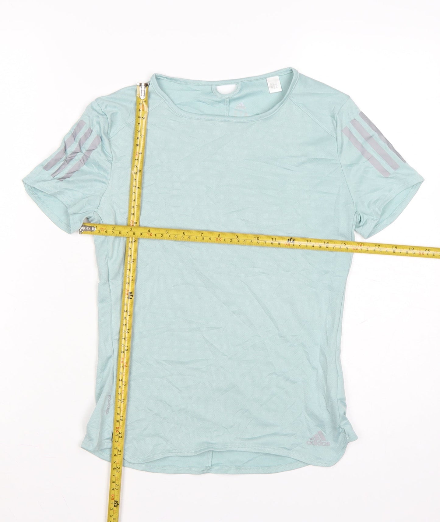 adidas Women Blue XS Climalite Running T-Shirt Lightweight Top
