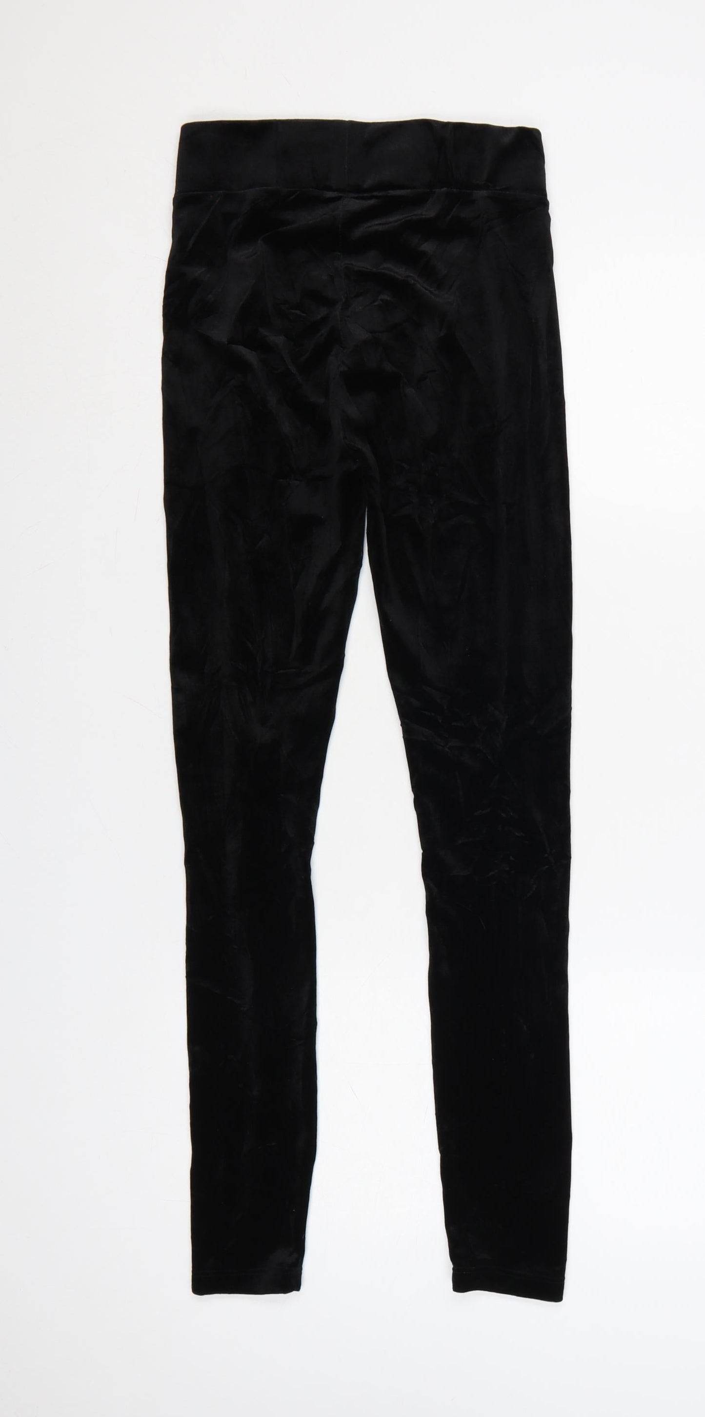 Miss Selfridge Women’s Black Velvet Stretch Ankle Leggings Size 10