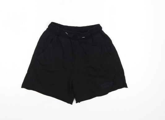 H&M Divided Womens Black XS Sweat Shorts Lightweight Cotton Blend