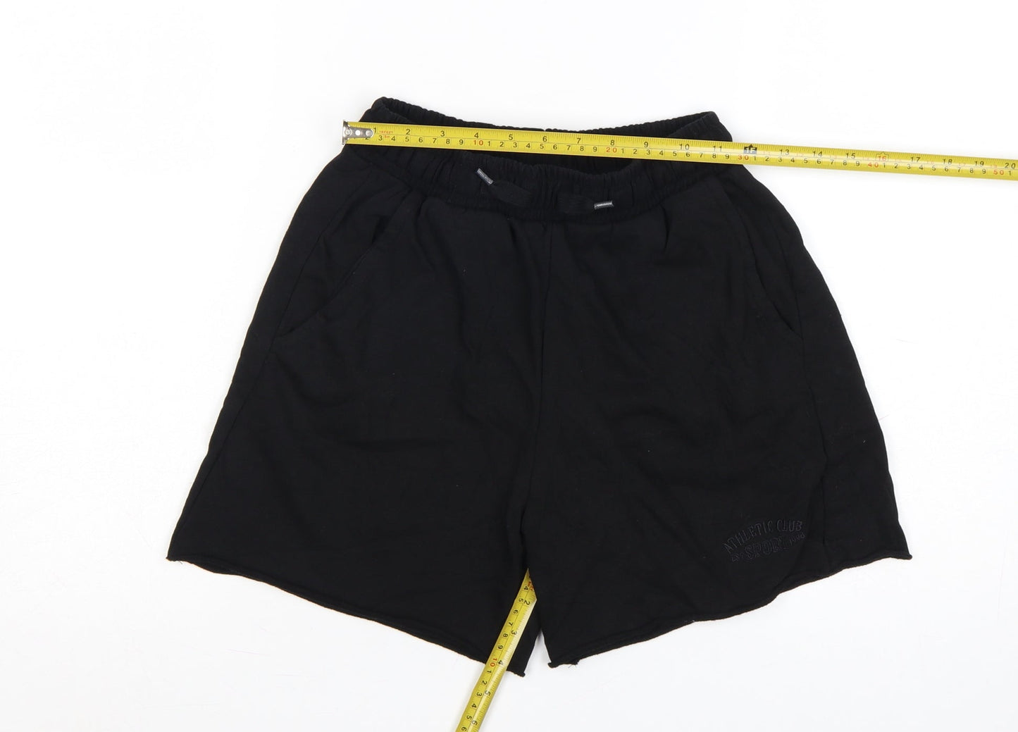 H&M Divided Womens Black XS Sweat Shorts Lightweight Cotton Blend
