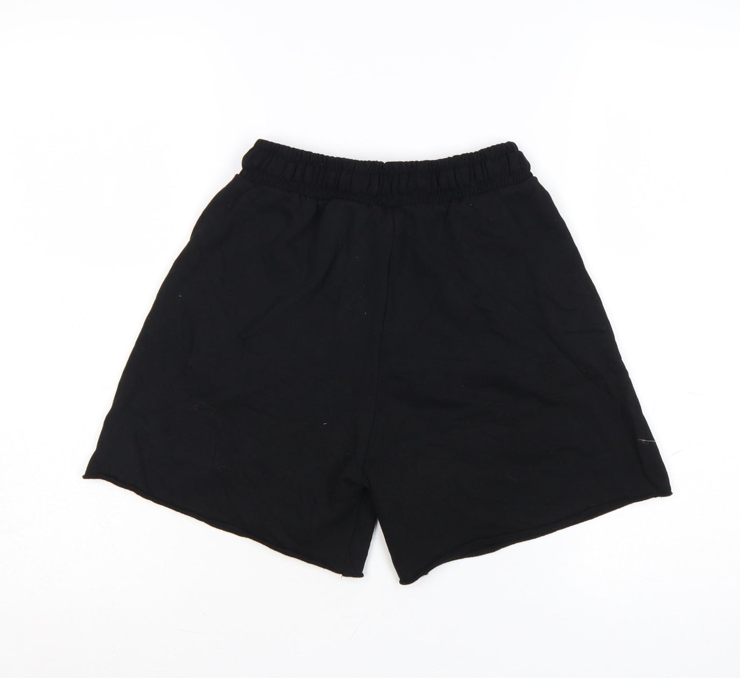 H&M Divided Womens Black XS Sweat Shorts Lightweight Cotton Blend