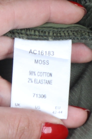 Cotton Traders Men’s Green Corduroy Jogger Trousers 2XL Relaxed Fit