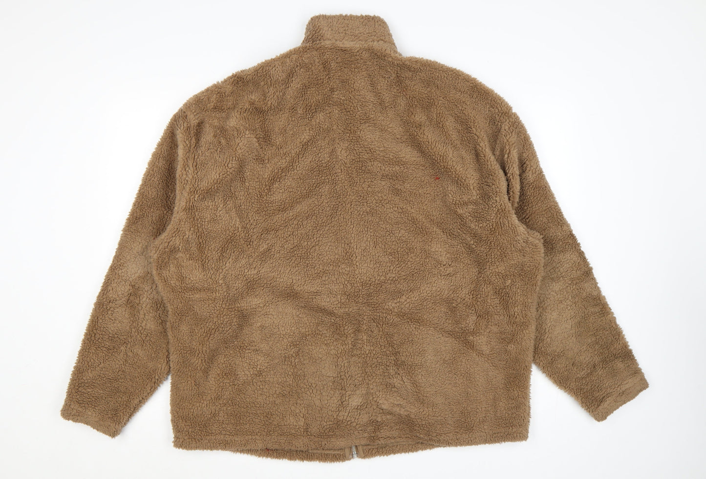 ASOS Men’s Brown Fleece Zip Jacket Size L Regular Fit