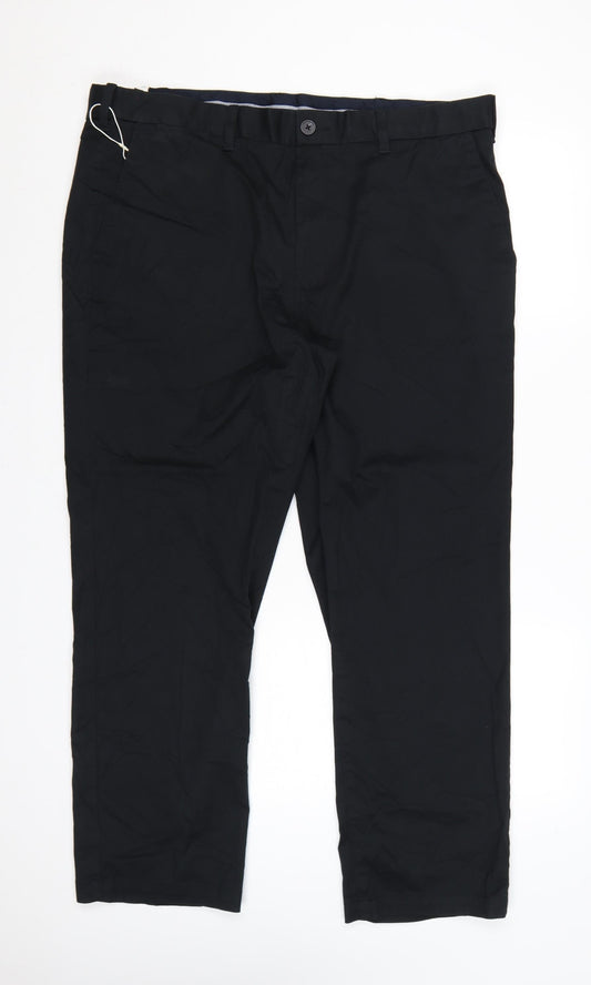 Marks and Spencer Men's Black Chino Trousers Size 40 Short Leg
