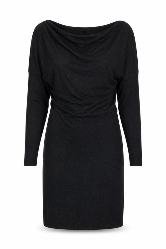 Jigsaw Women’s Black Wool Bodycon Knit Dress M Long Sleeve