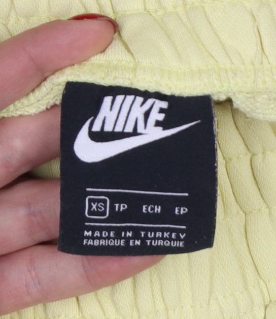 Nike Womens Yellow XS Jogger Sweatpants with Elastic Waist