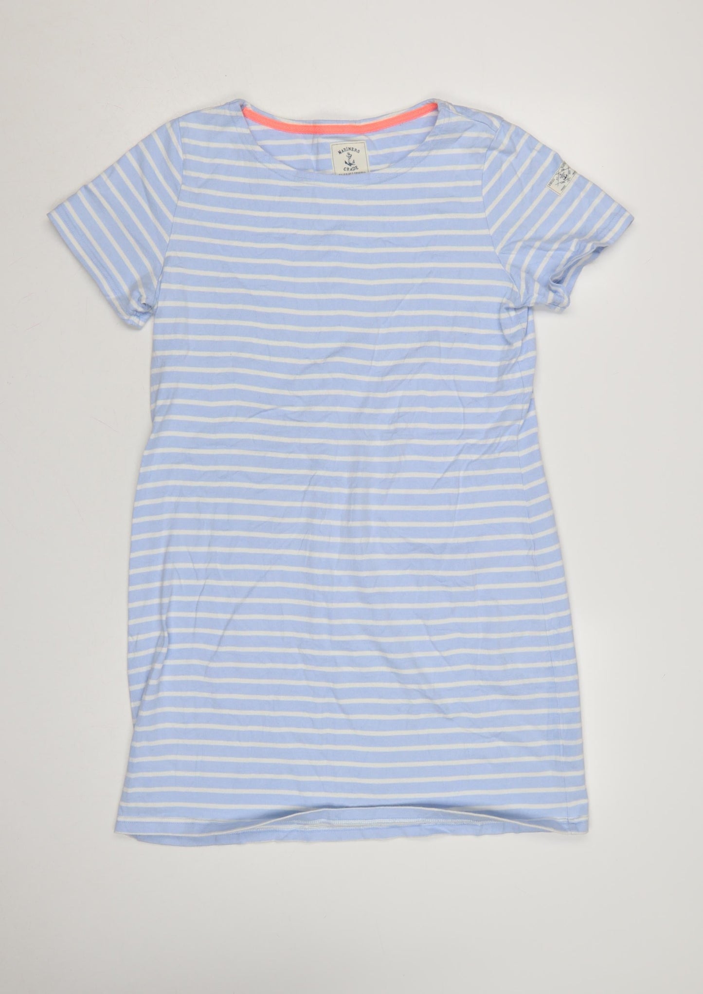 Joules Womens Blue Striped Cotton T-Shirt Dress Size 16