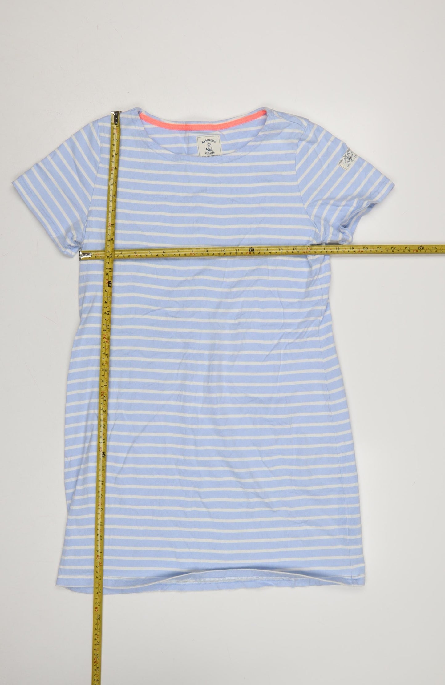 Joules Womens Blue Striped Cotton T-Shirt Dress Size 16
