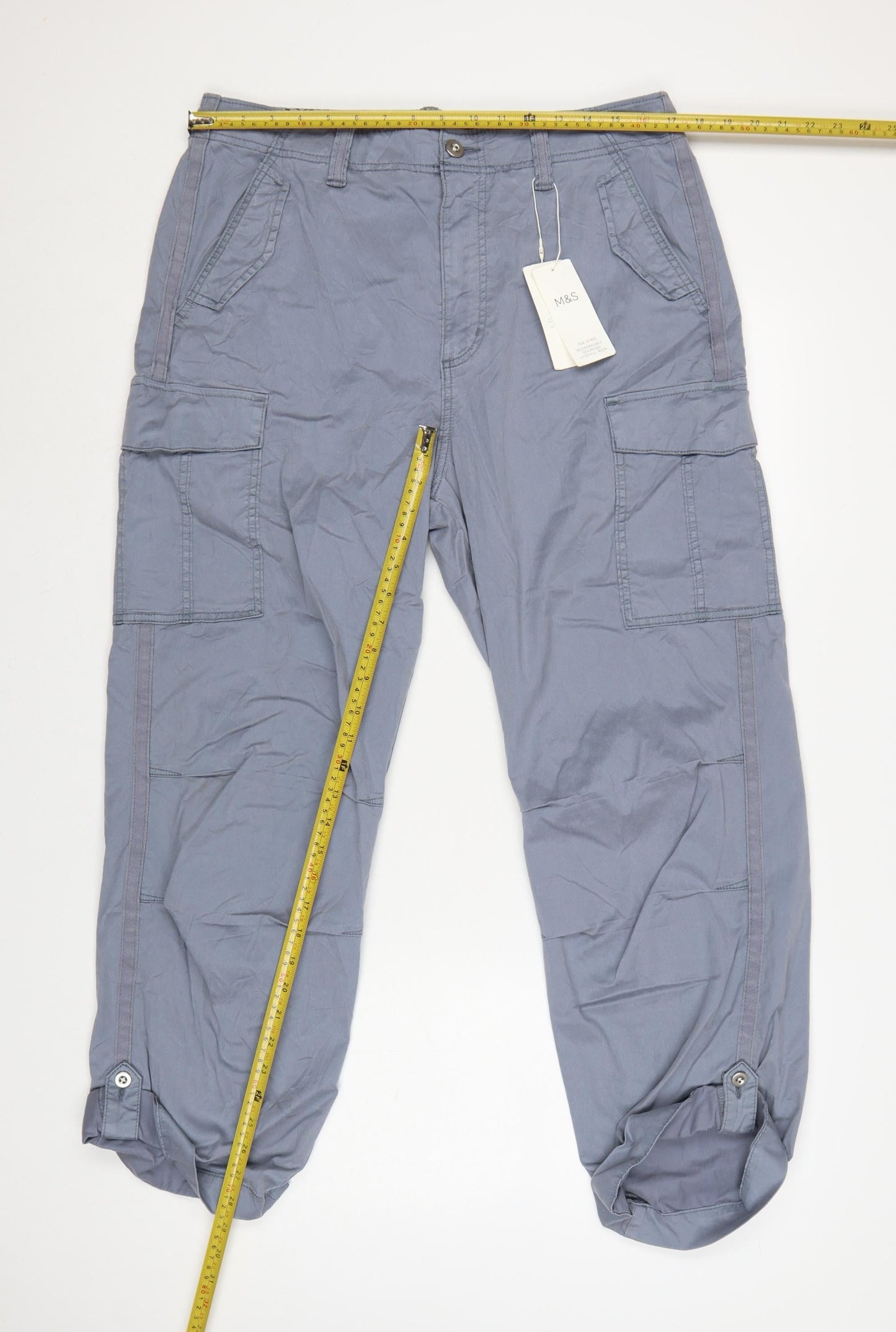 Marks and Spencer Women’s Graphite Cargo Trousers Size 16 Long