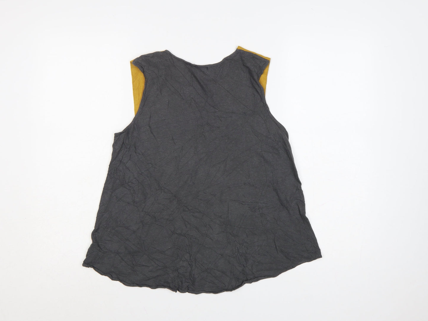 River Island Womens Multicoloured Sleeveless V-Neck Colourblock Top Size 12