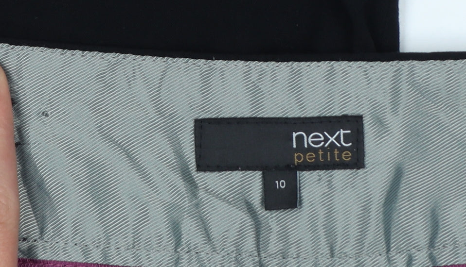 Next Petite Black Straight Leg Tailored Trousers Size 10
