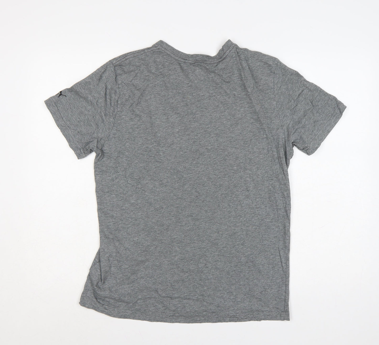 Puma Men's Grey Crew Neck Short Sleeve Athletic T-Shirt Size M