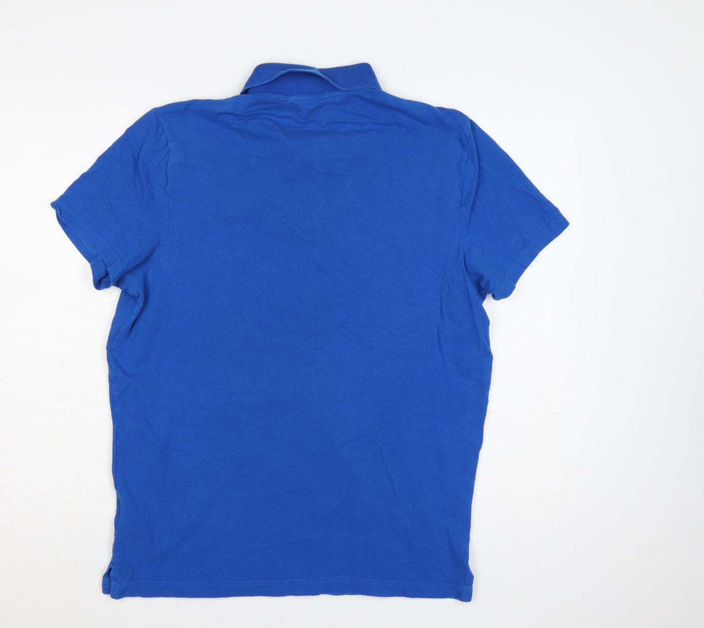Hollister Men’s Blue Cotton Polo Shirt XL Classic Fit