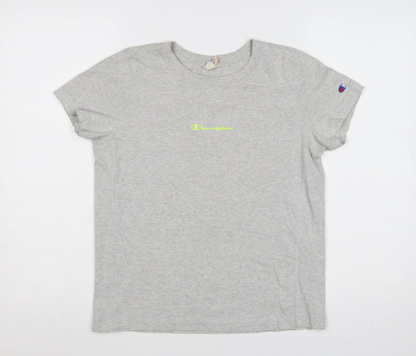 Champion Womens Grey XS Basic Crew Neck Cotton T-Shirt