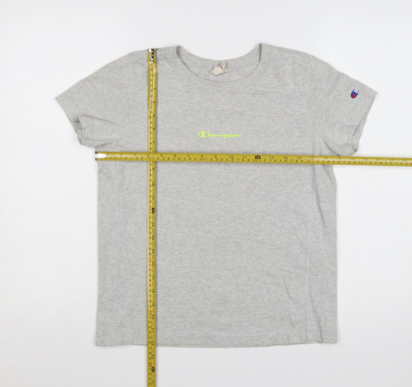 Champion Womens Grey XS Basic Crew Neck Cotton T-Shirt