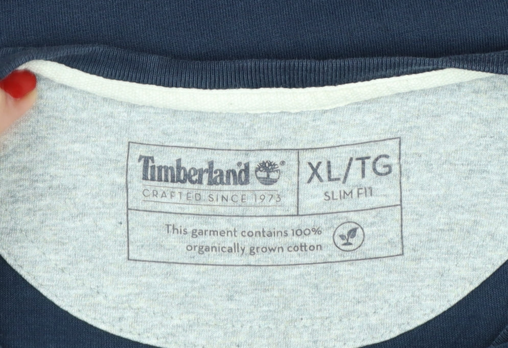 Timberland Men's Blue XL Slim Fit Organic Cotton T-Shirt