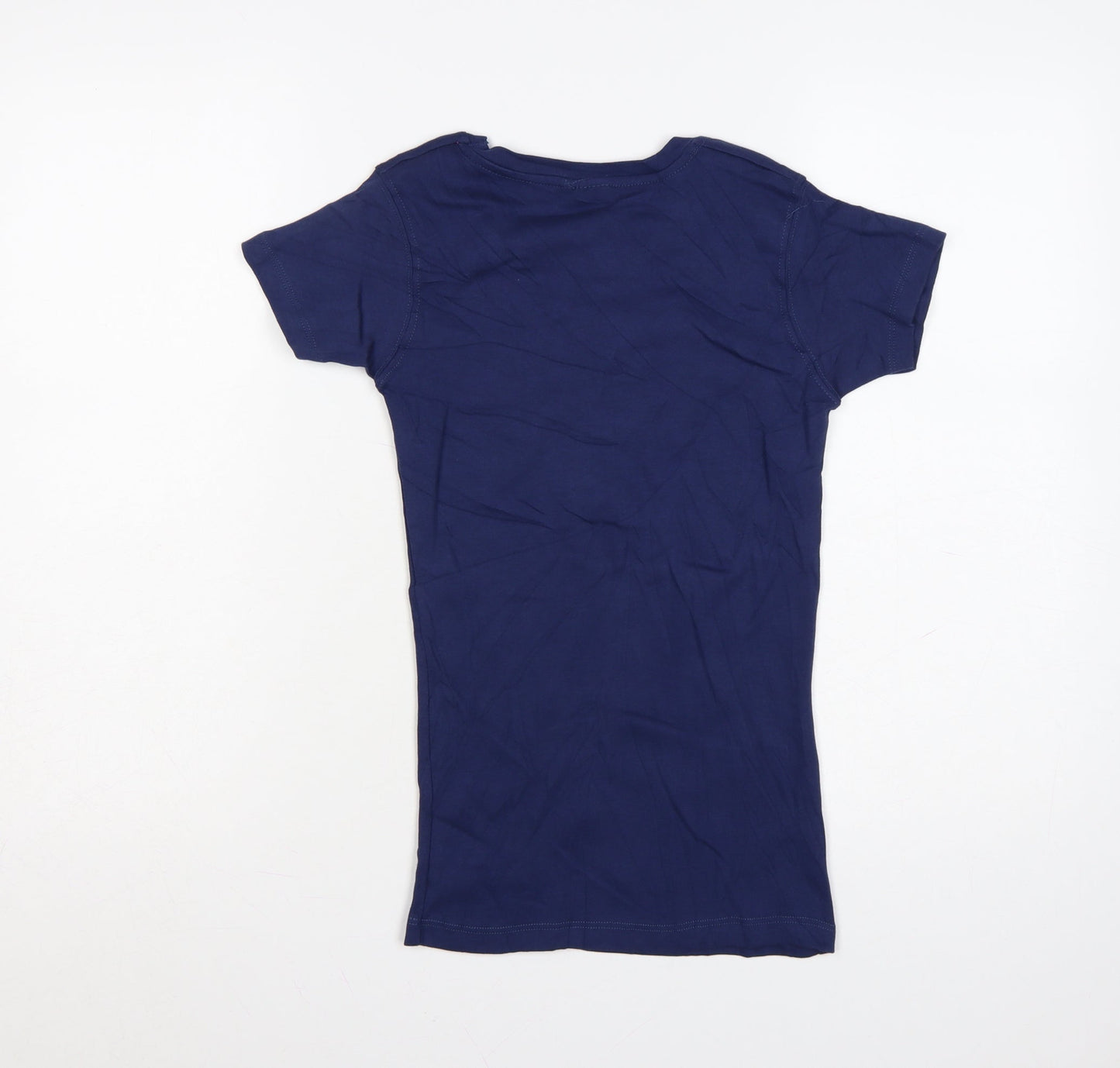 Superdry Women's Blue Slim Fit Cotton T-Shirt Size S