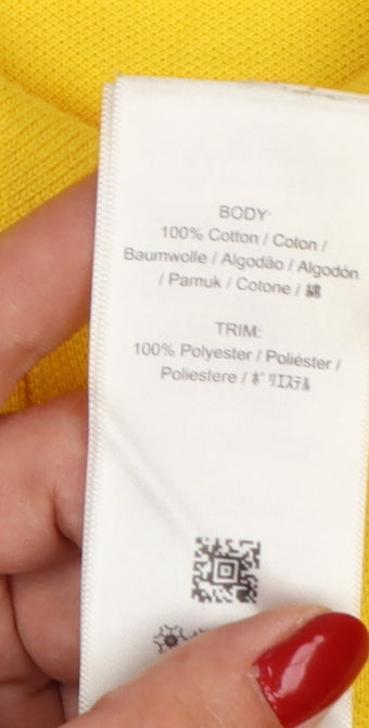 Fred Perry Men’s Yellow Art Comes First Collared Polo Shirt Size L