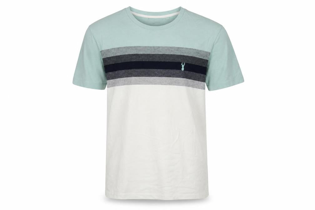 Next Men’s Mint Green Stripe Regular Fit Cotton T-Shirt M