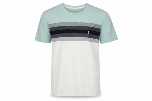 Next Men’s Mint Green Stripe Regular Fit Cotton T-Shirt M
