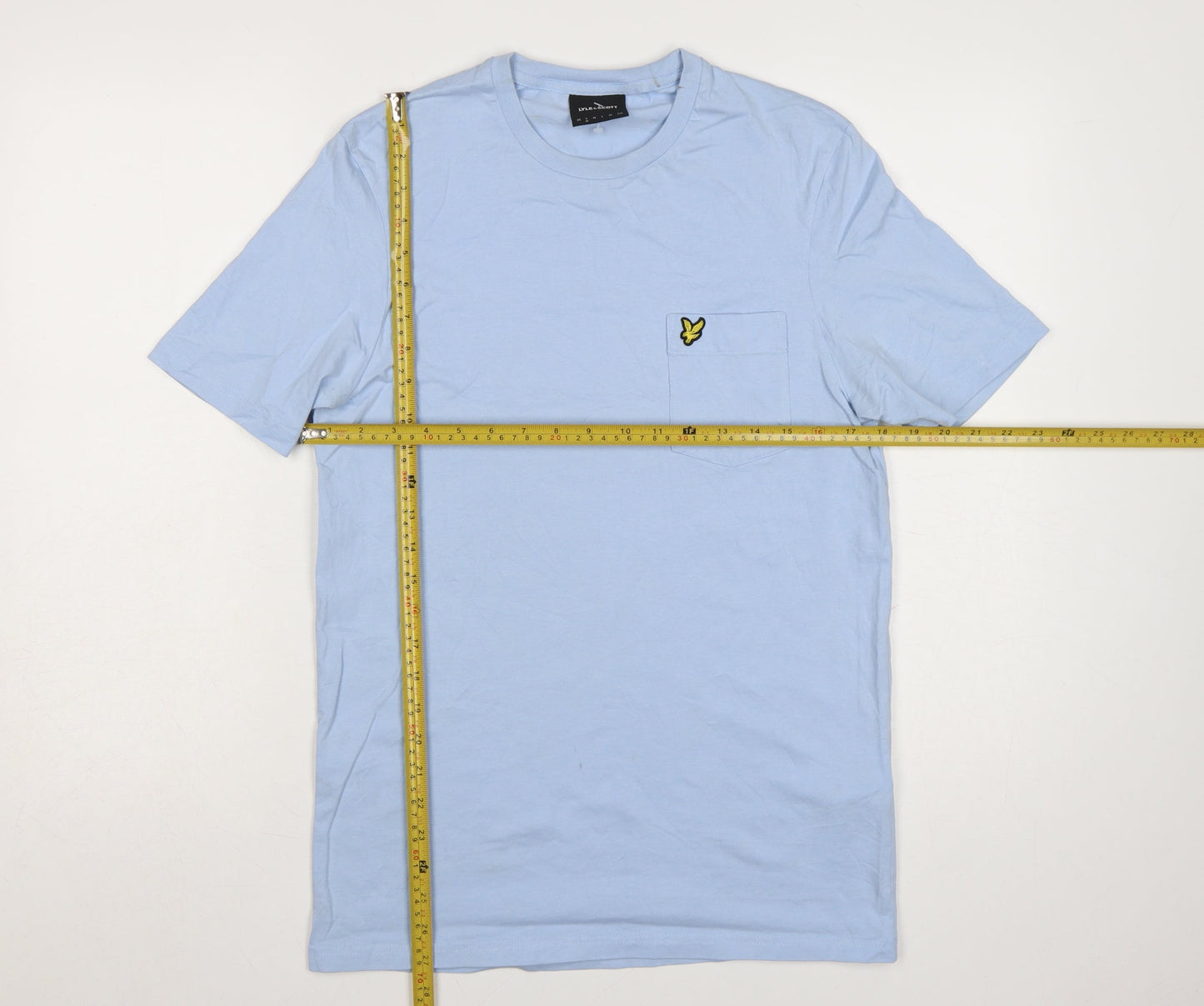 Lyle & Scott Men's Blue Cotton Crew Neck Short Sleeve T-Shirt Size L