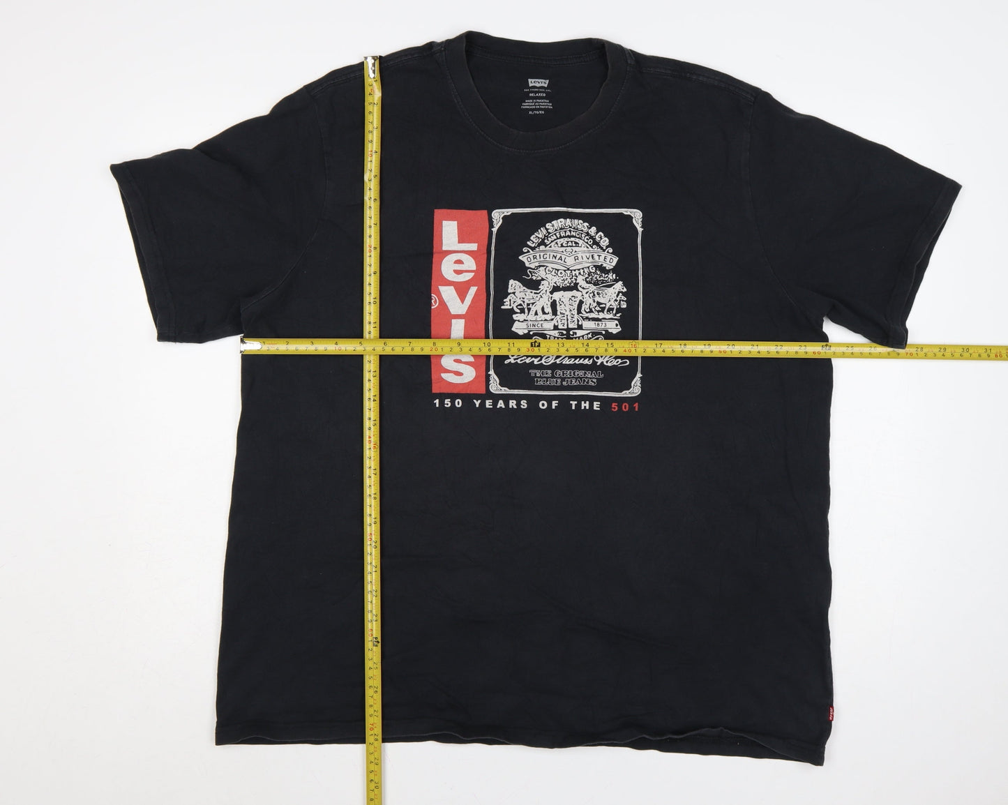 Levi's Men's Black XL Relaxed Fit Graphic Cotton T-Shirt