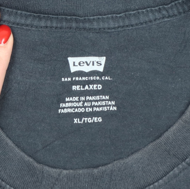 Levi's Men's Black XL Relaxed Fit Graphic Cotton T-Shirt