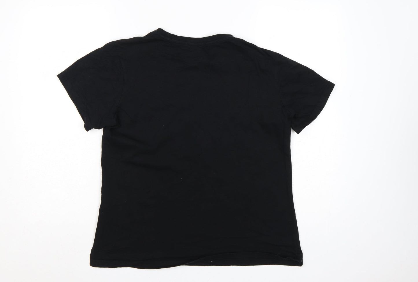 Firetrap Women's Black Cotton Crew Neck T-Shirt Size 16