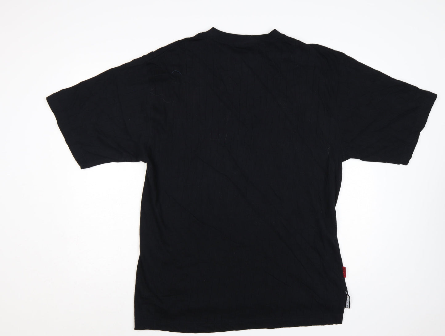 Southpole Men's Black Cotton Short Sleeve T-Shirt Size L