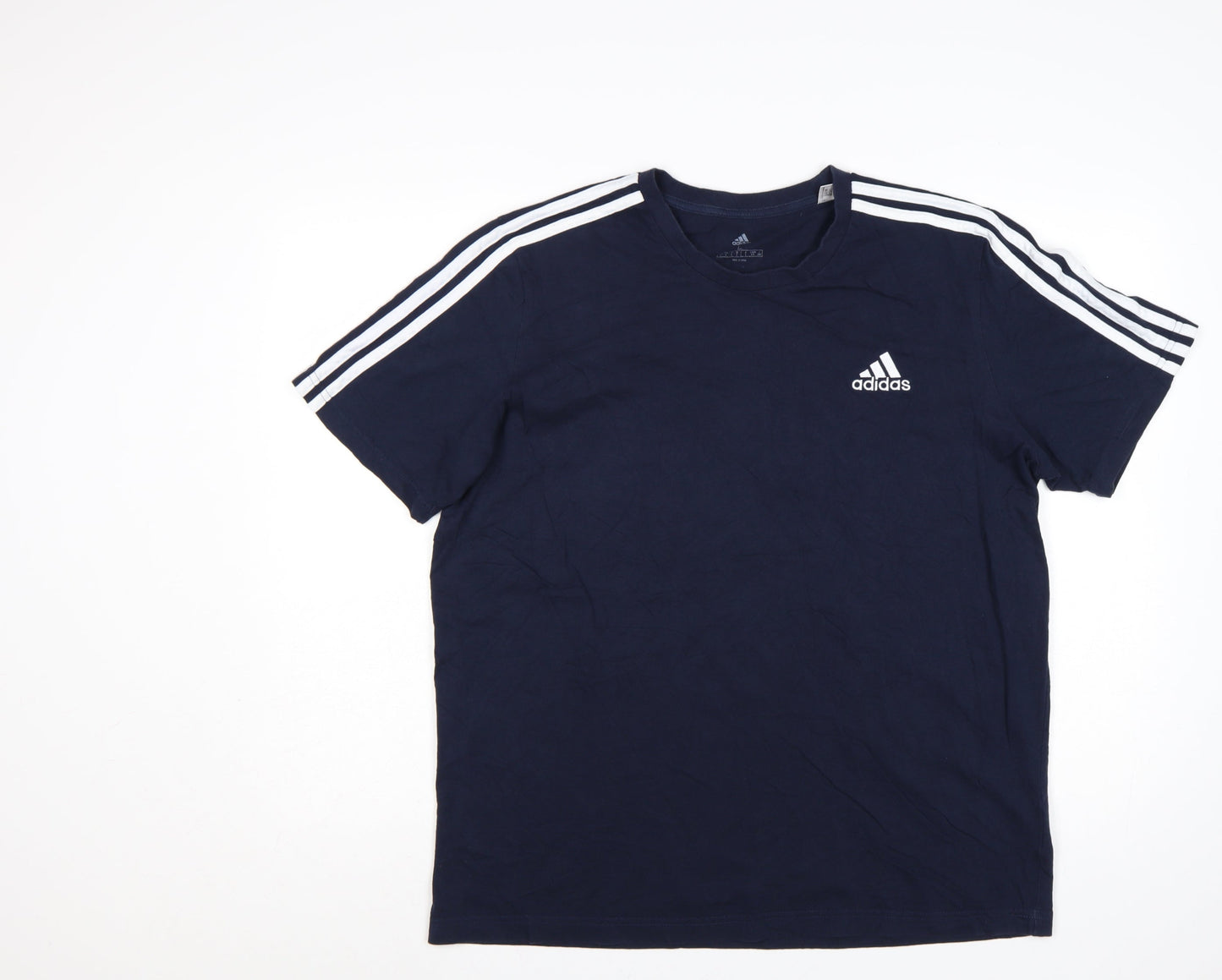 Adidas Men's Blue Short Sleeve Crew Neck T-Shirt Size L