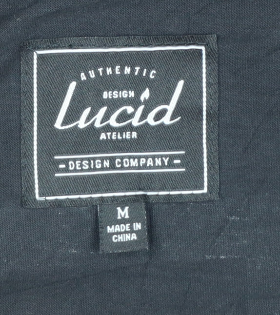 Lucid Design Studios Mens Black Long Sleeve Cotton T-Shirt M
