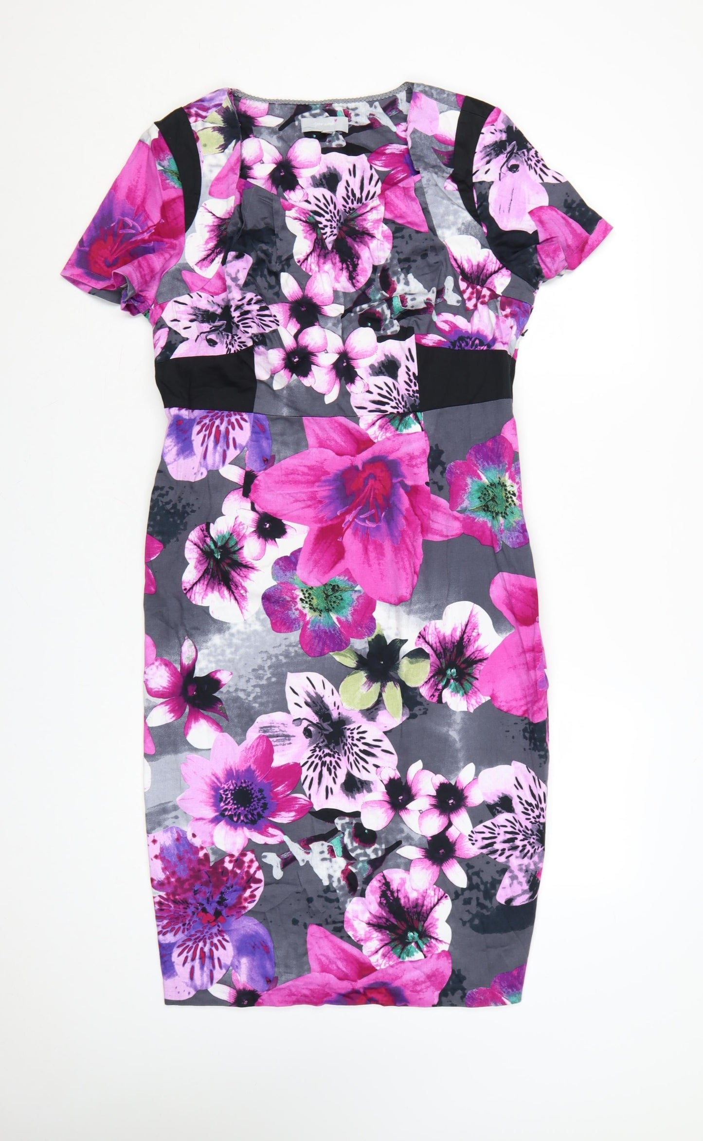 Marks and Spencer Per Una Women’s Purple Floral Bodycon Dress UK 14