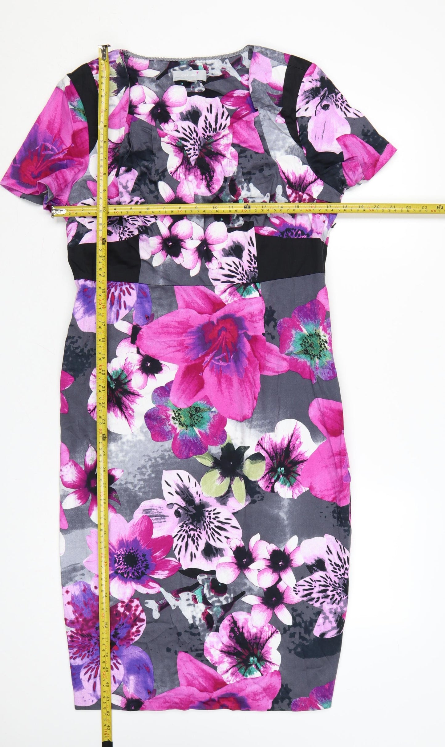 Marks and Spencer Per Una Women’s Purple Floral Bodycon Dress UK 14