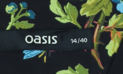 Oasis Women's Multicoloured Floral Sleeveless Blouse Size 14