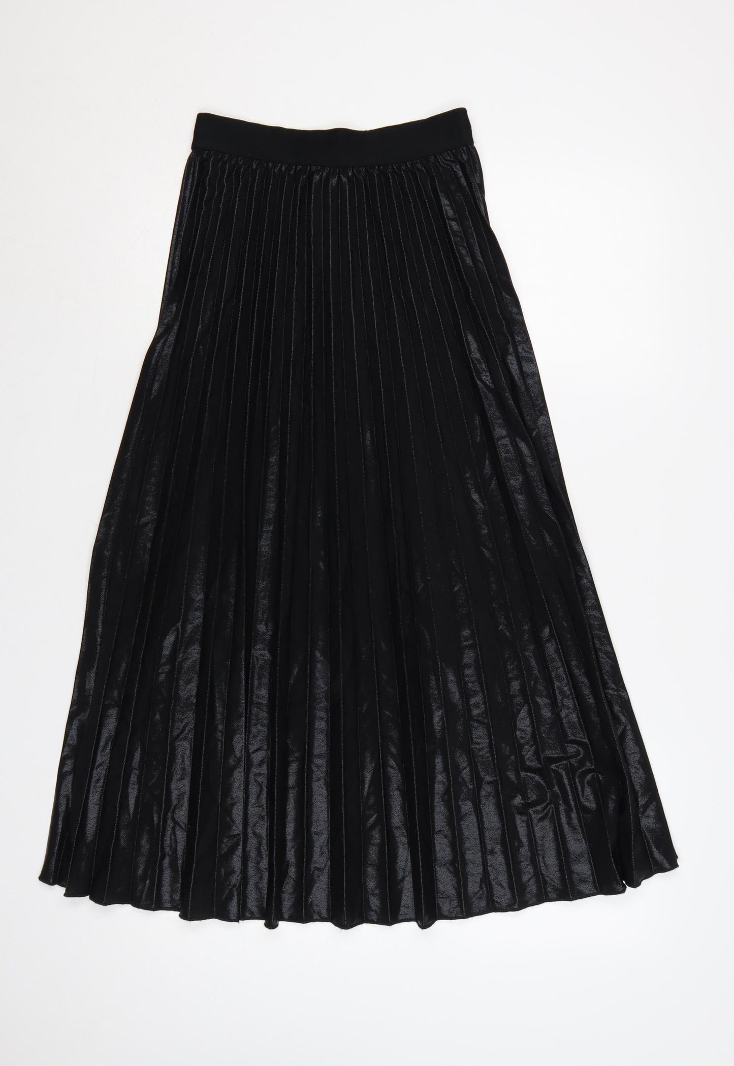 New Look Women's Black Pleated Midi Skirt Size 6