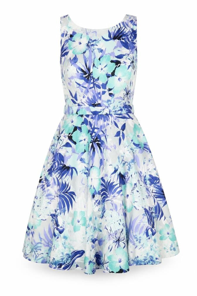 Quiz Women’s Multicoloured Floral Fit & Flare Dress Size 8