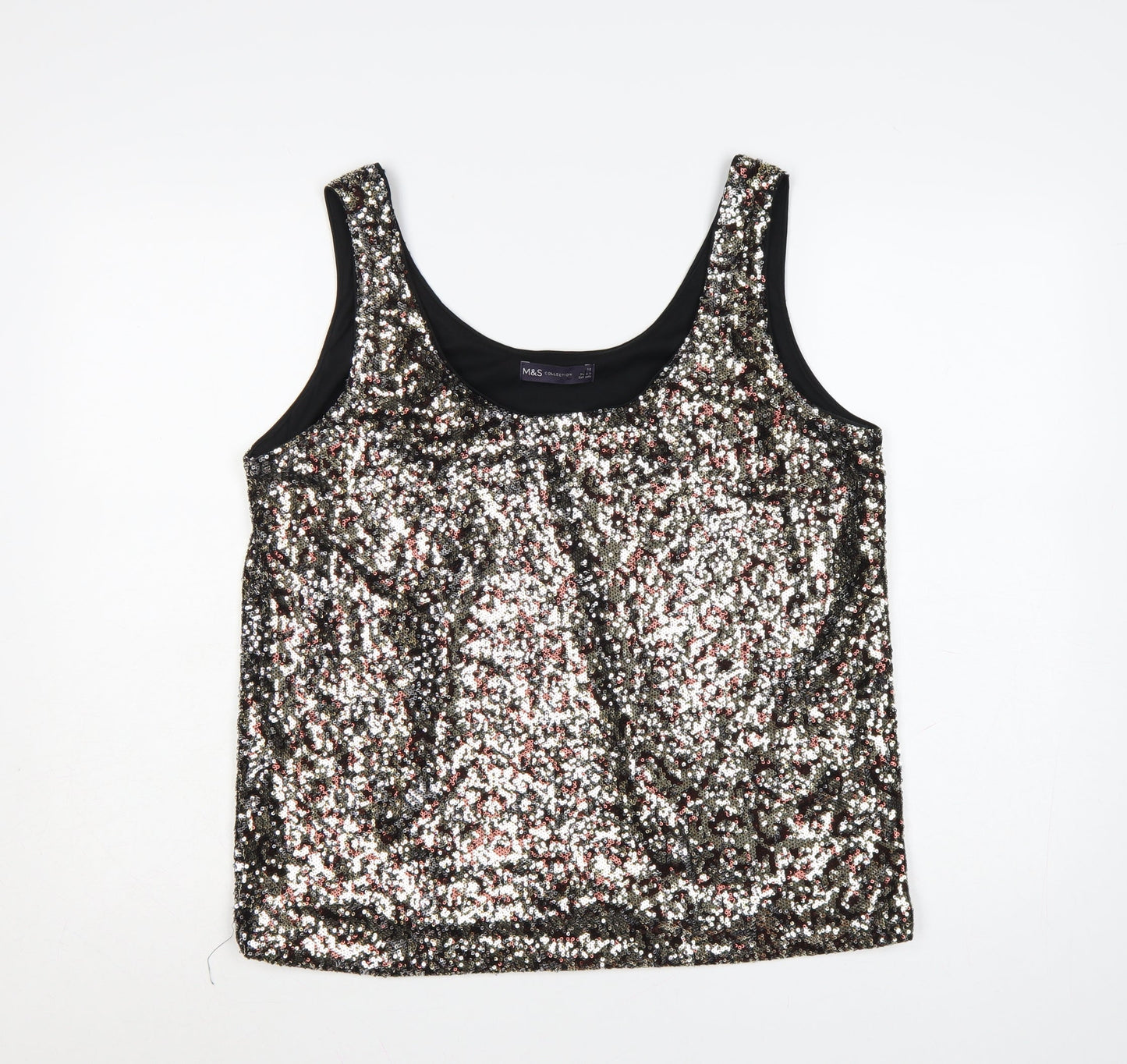 Marks and Spencer Women’s Multicoloured Sequin Tank Top Size 18