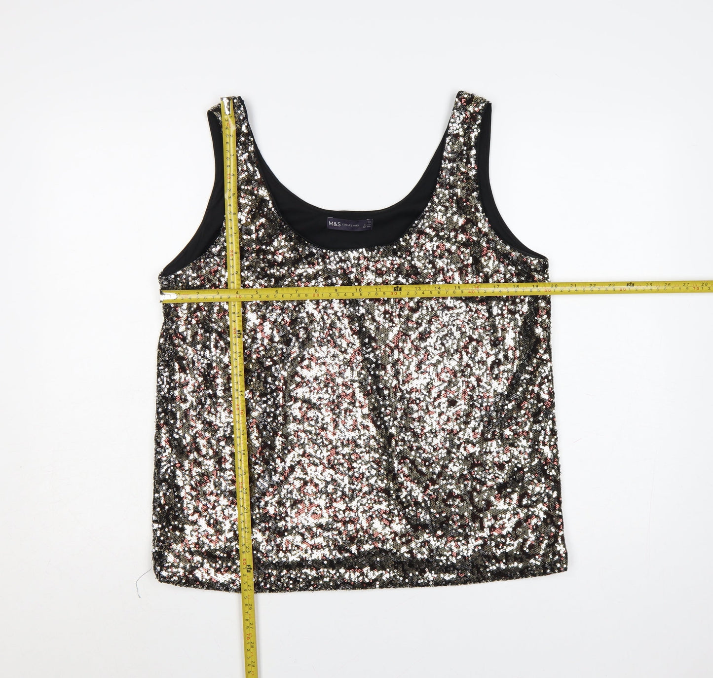 Marks and Spencer Women’s Multicoloured Sequin Tank Top Size 18
