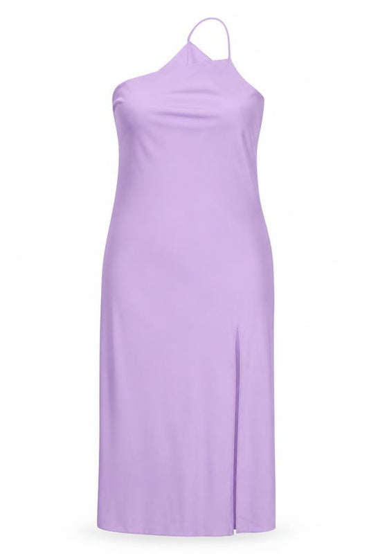 ASOS DESIGN Women's Purple Halter Slip Midi Dress Size 16