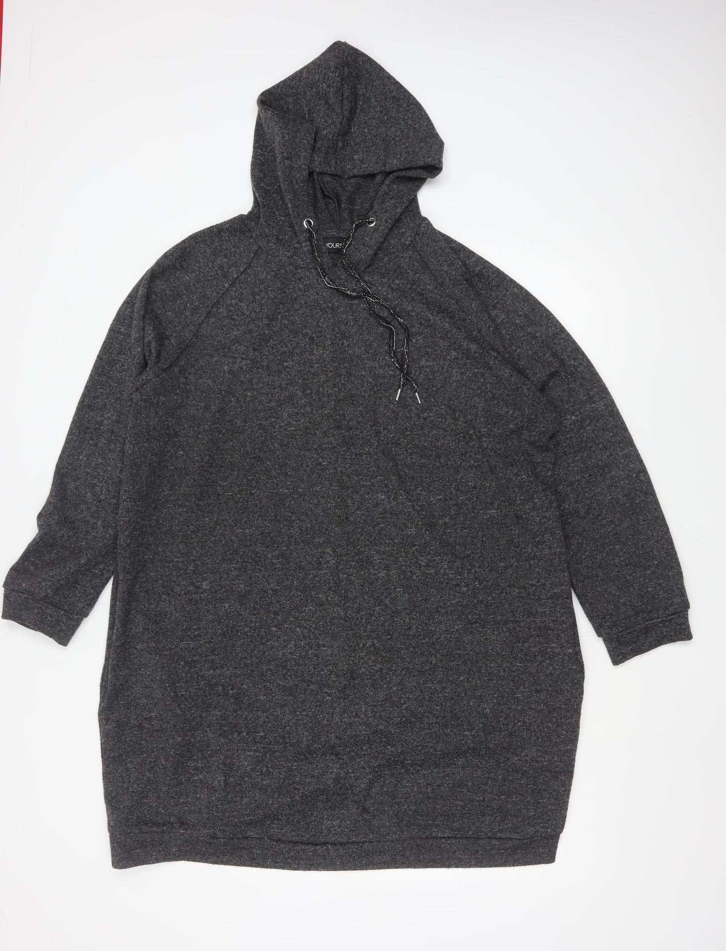 Yours Women Charcoal Grey Size 20 Pullover Hoodie Sweatshirt