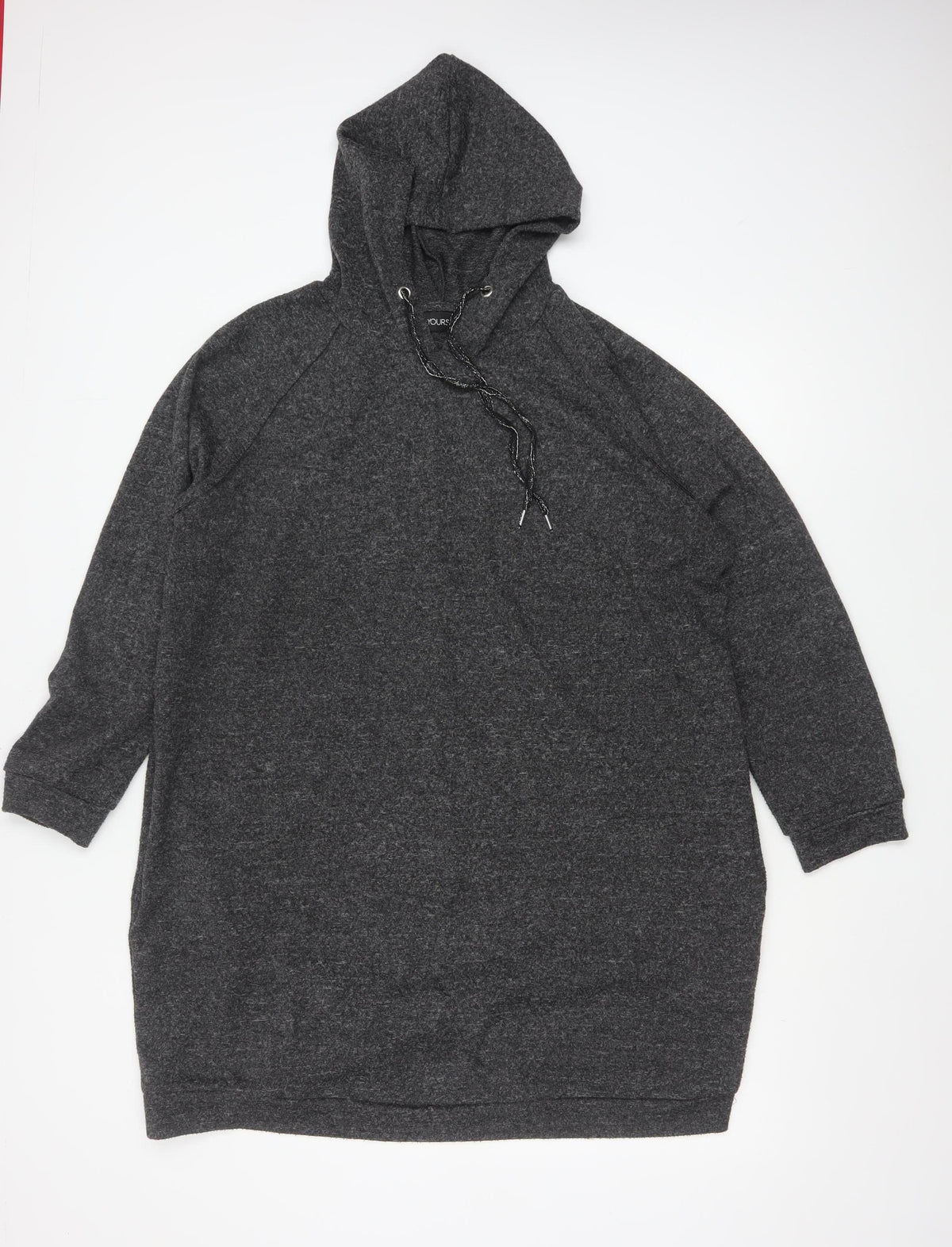 Yours Women Charcoal Grey Size 20 Pullover Hoodie Sweatshirt